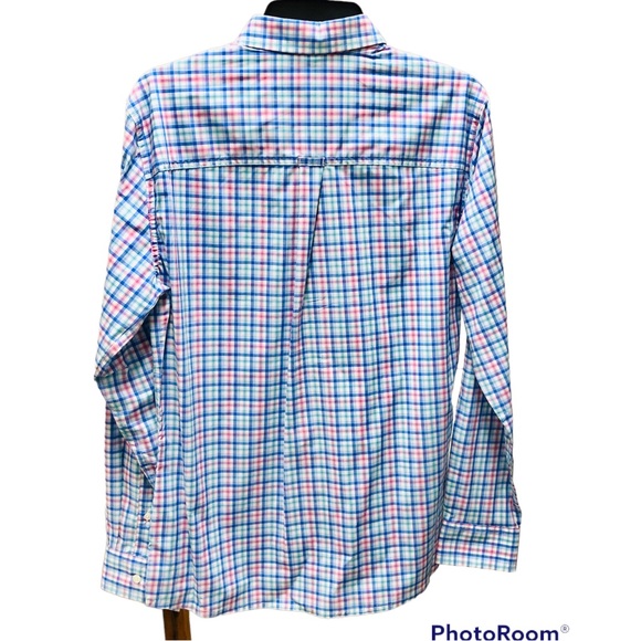 CROFT & BARROW Slim Fit Multicolor Plaid Long Sleeve Casual Dress Shirt Men's Sz - Picture 2 of 4